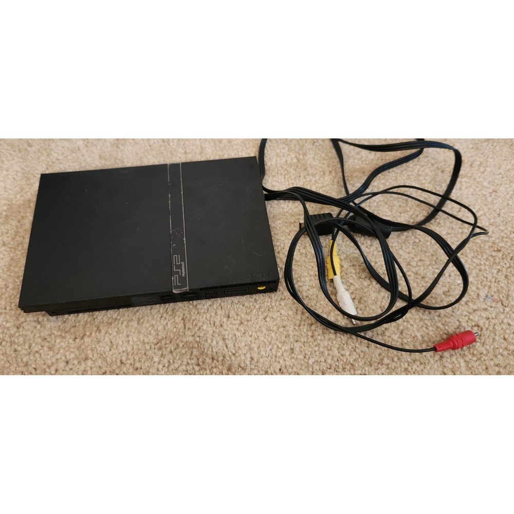 Sony Playstation 2 PS2 Slim Black Console System NO POWER CORD TESTED